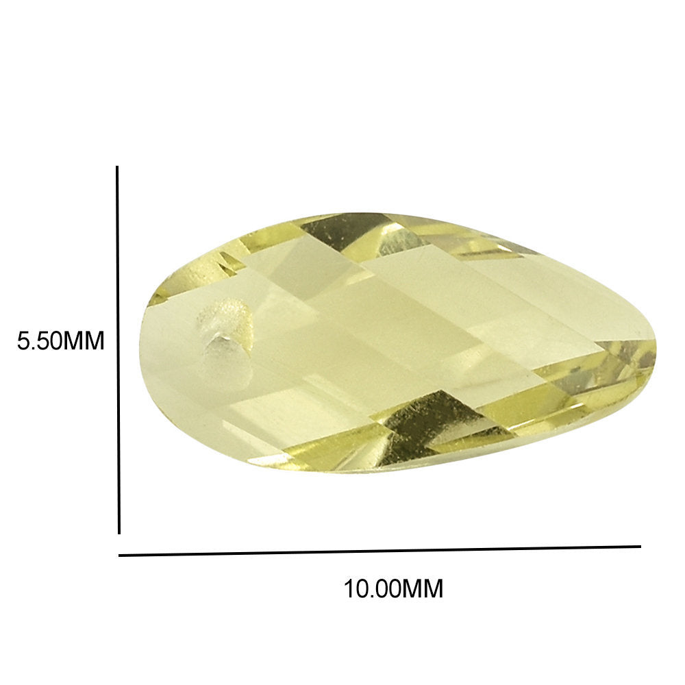LEMON QUARTZ FANCY SHAPE (FULL DIRLL) 10X5.50MM 1.11 Cts.