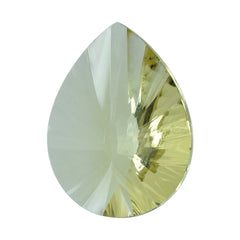 LEMON QUARTZ CONCAVE BRIOLETTE PEAR (DES#14) 20X15MM 10.80 Cts.