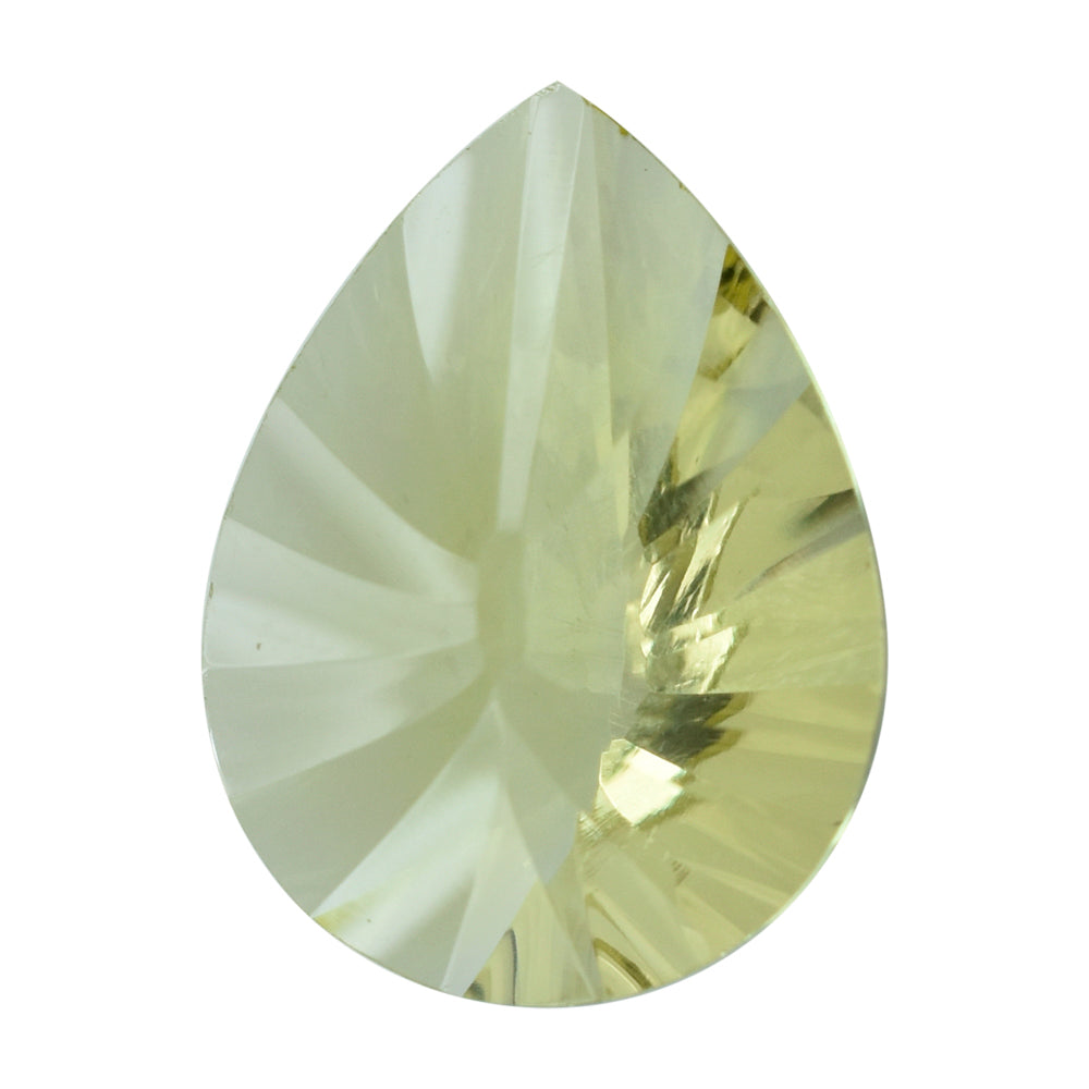 LEMON QUARTZ CONCAVE BRIOLETTE PEAR (DES#14) 16X12MM 5.45 Cts.