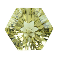 LEMON QUARTZ CONCAVE NINETY CUT ROUND (#83) 16MM 15.85 Cts.