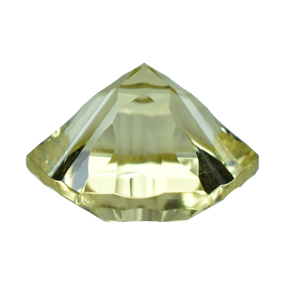 LEMON QUARTZ CONCAVE NINETY CUT ROUND (#83) 16MM 15.85 Cts.