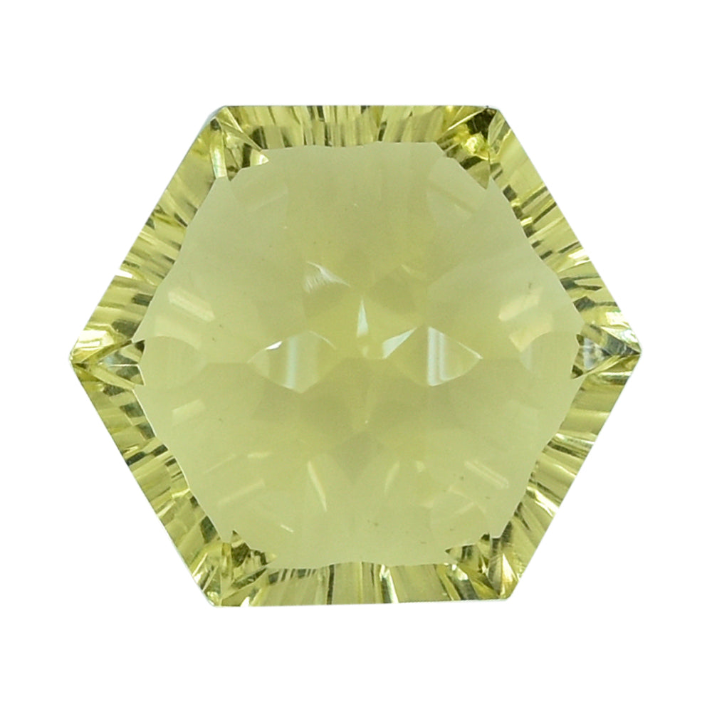 LEMON QUARTZ CONCAVE NINETY CUT ROUND (#83) 16MM 15.85 Cts.