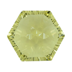 LEMON QUARTZ CONCAVE NINETY CUT ROUND (#83) 16MM 15.85 Cts.