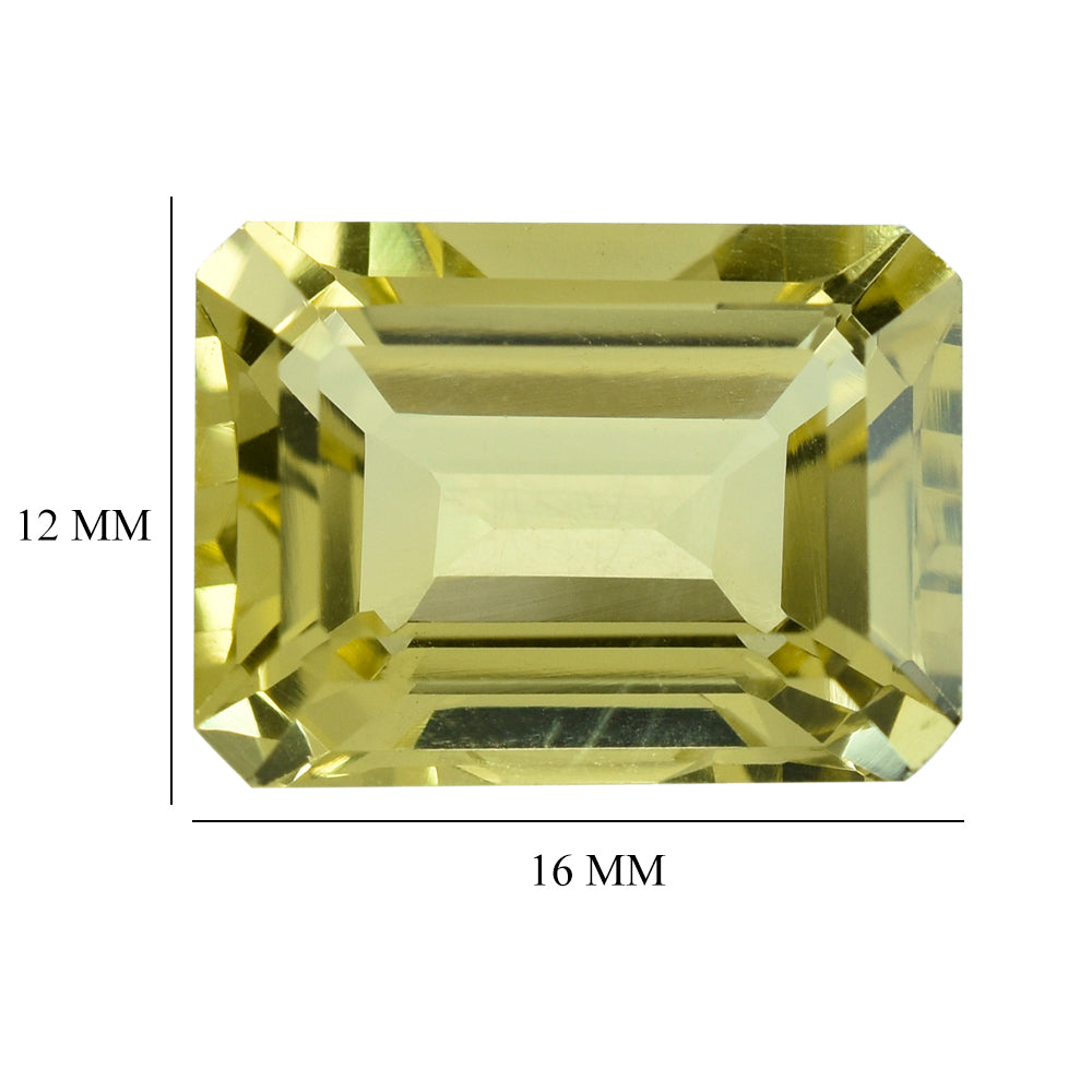 LEMON QUARTZ CUT OCTAGON 16X12MM 11.88 Cts.