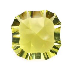 LEMON QUARTZ CONCAVE NINETY CUT CUSHION (DES#22) 12X12MM 5.60 Cts.