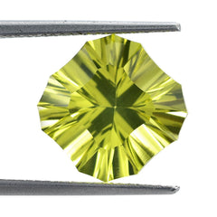 LEMON QUARTZ CONCAVE NINETY CUT CUSHION (DES#22) 12X12MM 5.60 Cts.