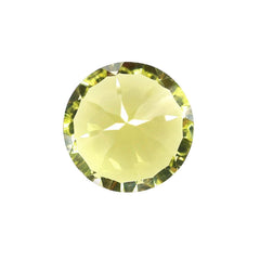 LEMON QUARTZ CONCAVE CUT ROUND 9X9MM 2.45 Cts.
