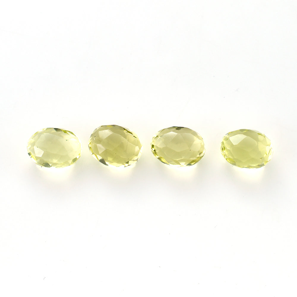 LEMON QUARTZ FACETED OLIVE 8X6MM 1.82 Cts.