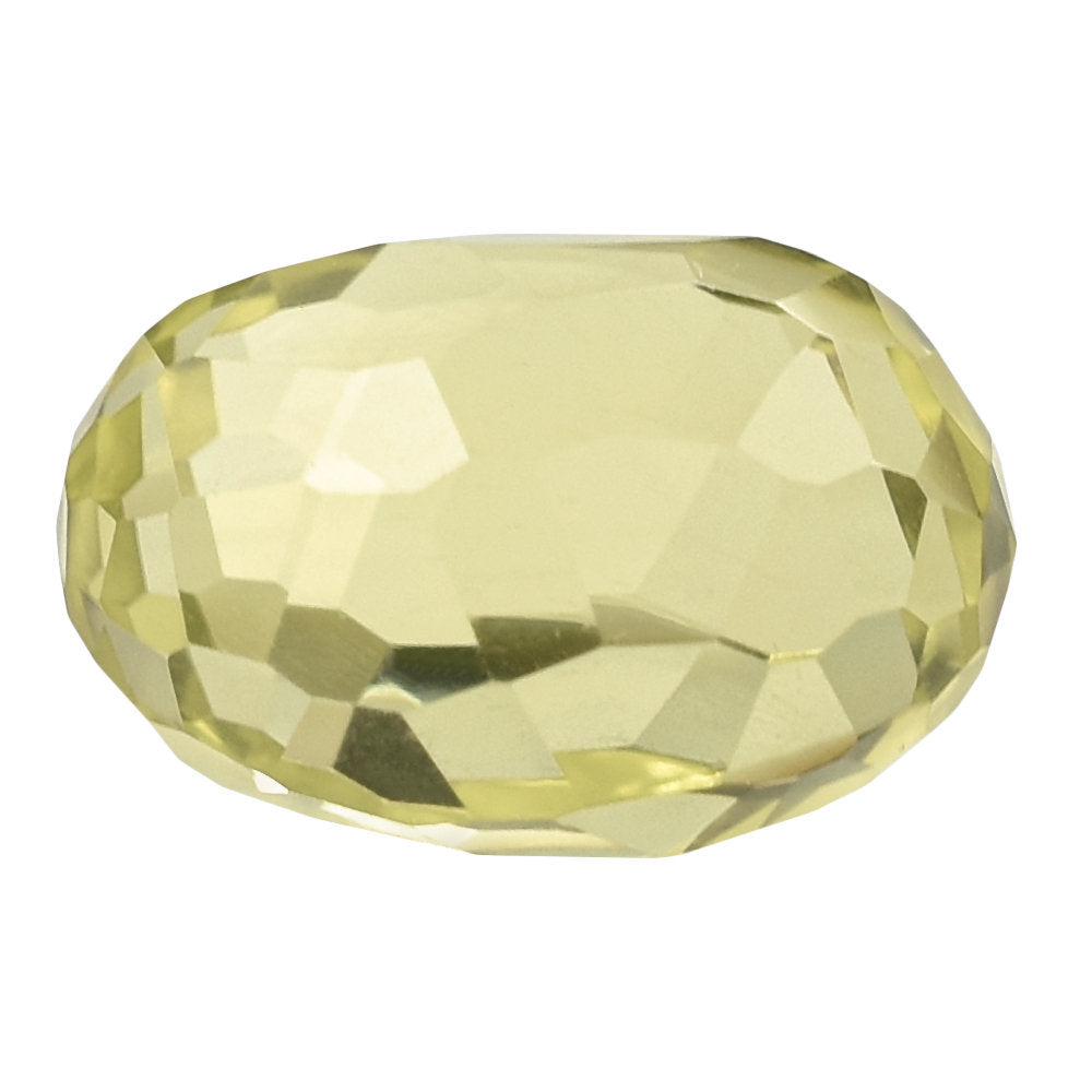 LEMON QUARTZ FACETED OLIVE 10X8MM 4.09 Cts.