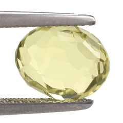 LEMON QUARTZ FACETED OLIVE 10X8MM 4.09 Cts.