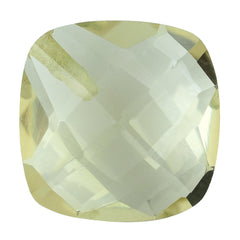LEMON QUARTZ BRIOLETTE CUSHION (HALF DRILL) 10MM 3.75 Cts.