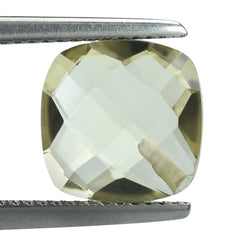 LEMON QUARTZ BRIOLETTE CUSHION (HALF DRILL) 10MM 3.75 Cts.