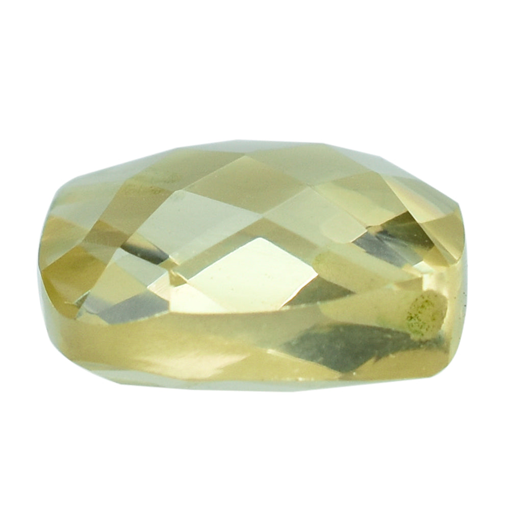 LEMON QUARTZ BRIOLETTE CUSHION (TWO HALF DRILL) 10MM 4.20 Cts.