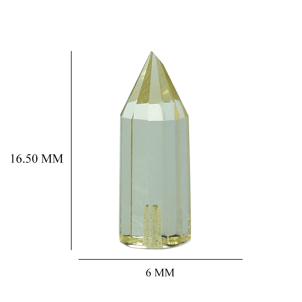 LEMON QUARTZ PENCILS H/D 16.50X6MM 4.74 Cts.
