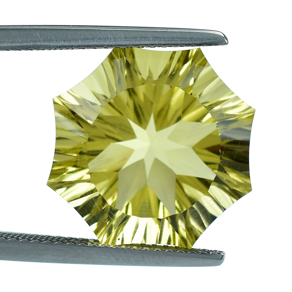 LEMON QUARTZ NINETY CUT ROUND 15MM 11.09 Cts.