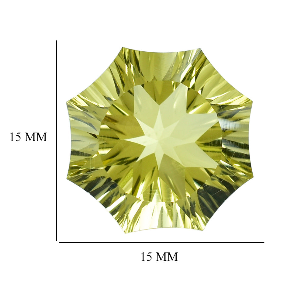 LEMON QUARTZ NINETY CUT ROUND 15MM 11.09 Cts.