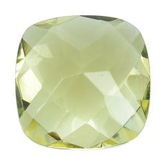 LEMON QUARTZ CHECKER CUT CUSHION 8MM 2.05 Cts.