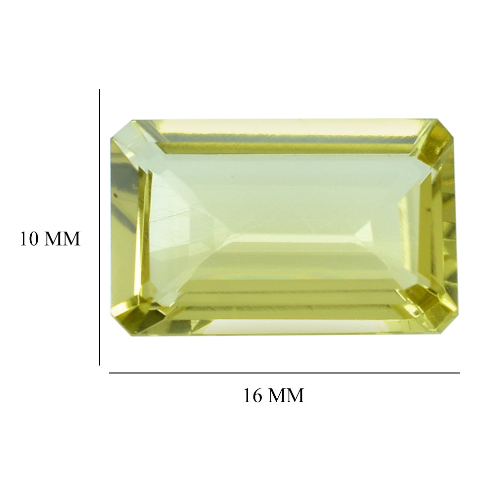 LEMON QUARTZ CUT OCTAGON 16X10MM 7.73 Cts.