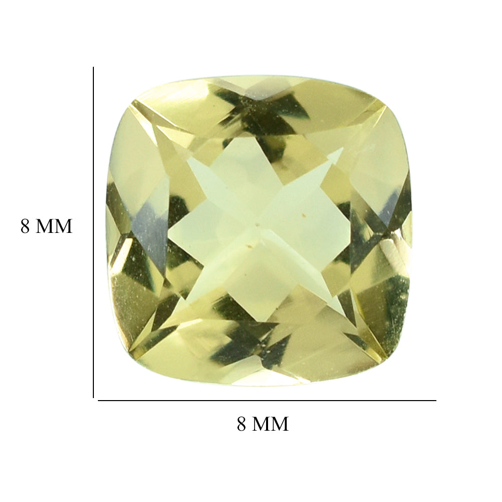 LEMON QUARTZ CUT CUSHION 8.00MM 2.02 Cts.