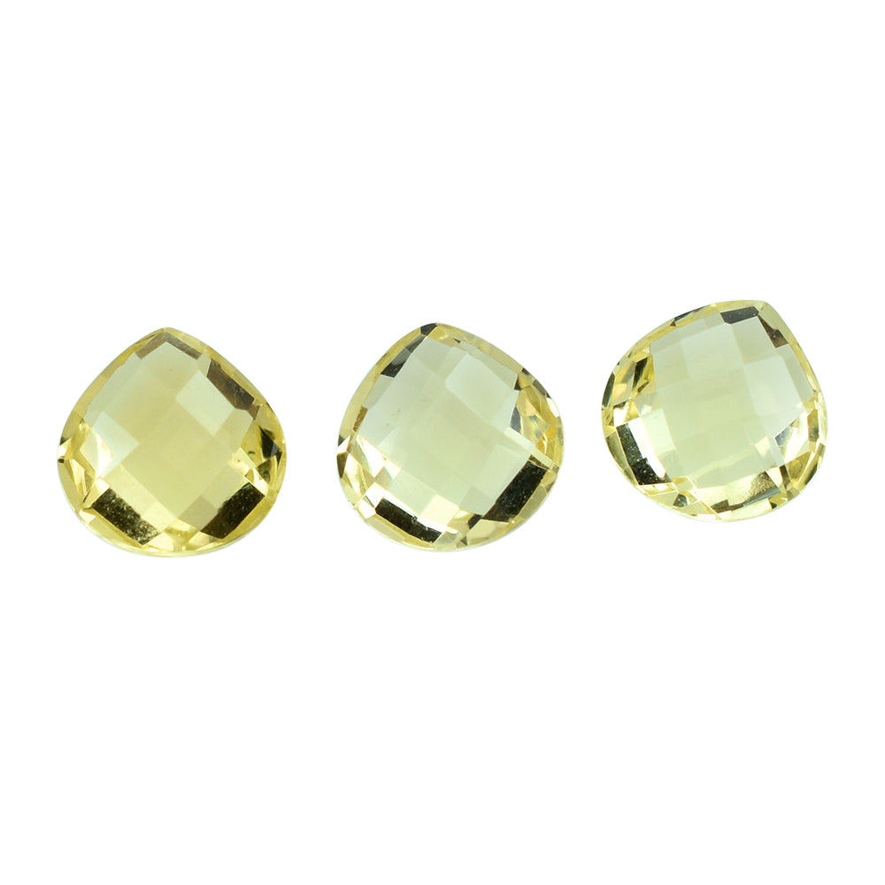 LEMON QUARTZ BRIOLETTE HEART 7MM 1.15 Cts.