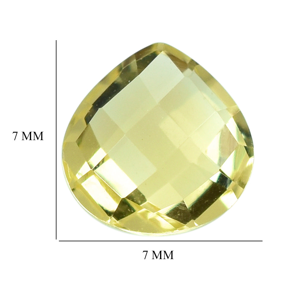 LEMON QUARTZ BRIOLETTE HEART 7MM 1.15 Cts.