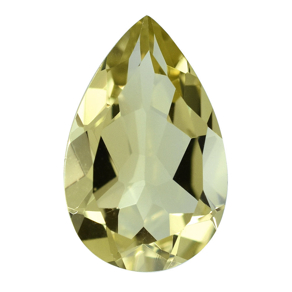 LEMON QUARTZ CUT PEAR 14X9MM 3.73 Cts.