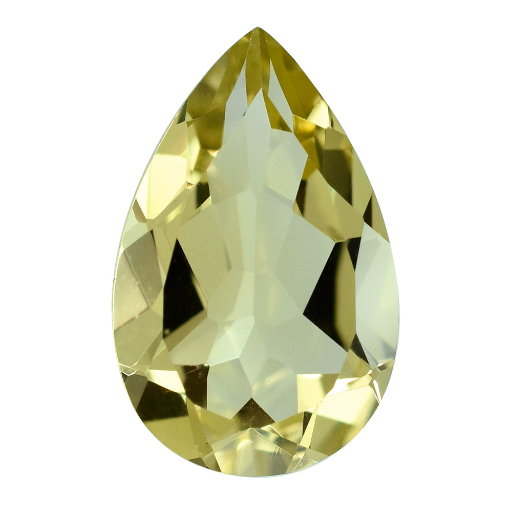 LEMON QUARTZ CUT PEAR 14X9MM 3.73 Cts.