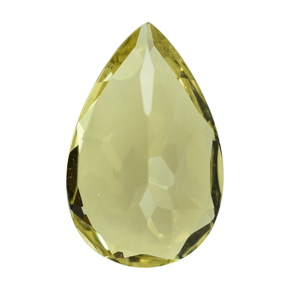 LEMON QUARTZ CUT PEAR 14X9MM 3.73 Cts.