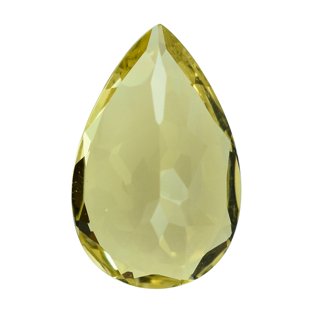 LEMON QUARTZ CUT PEAR 14X9MM 3.73 Cts.