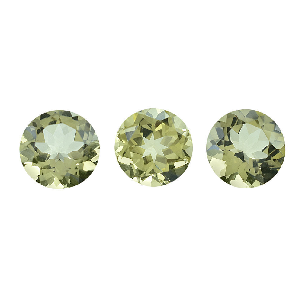 LEMON QUARTZ CUT ROUND 10.00MM 3.16 Cts.