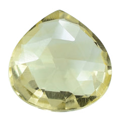 LEMON QUARTZ ROSE CUT BRIOLETTE PEAR 12.00MM 4.90 Cts.