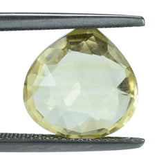 LEMON QUARTZ ROSE CUT BRIOLETTE PEAR 12.00MM 4.90 Cts.