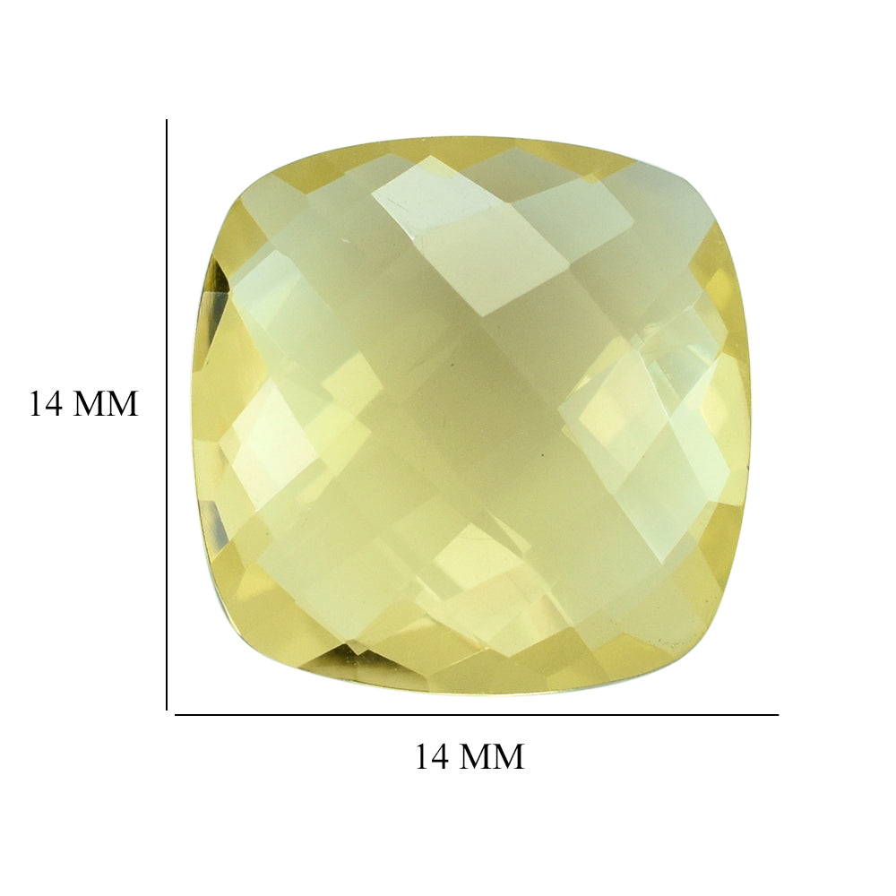 LEMON QUARTZ BRIOLETTE CUSHION 14.00MM 7.95 Cts.