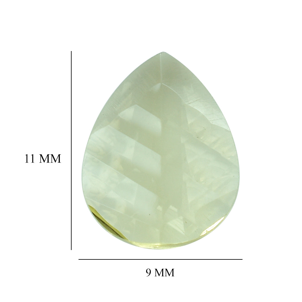LEMON QUARTZ CONCAVE LEAF 11X9MM 2.16CTS.