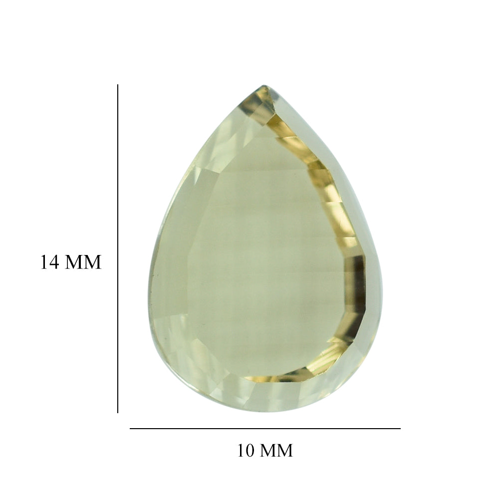 LEMON QUARTZ CONCAVE PLATE 14X10MM 5.50CTS.
