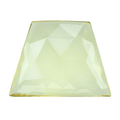 LEMON QUARTZ ROSE CUT FANCY CAB 20X15MM 9.91CTS.