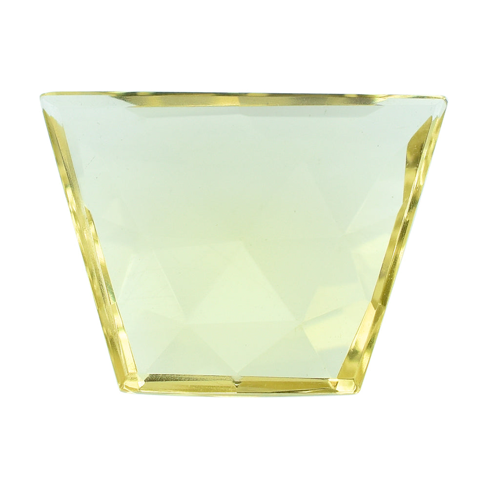 LEMON QUARTZ ROSE CUT FANCY CAB 20X15MM 9.91CTS.