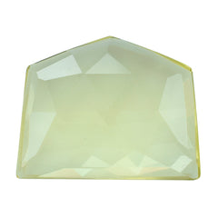LEMON QUARTZ ROSE CUT FANCY CAB 20X16MM 11.32CTS.