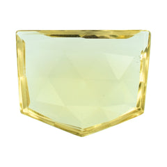 LEMON QUARTZ ROSE CUT FANCY CAB 20X16MM 11.32CTS.
