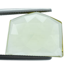 LEMON QUARTZ ROSE CUT FANCY CAB 20X16MM 11.32CTS.