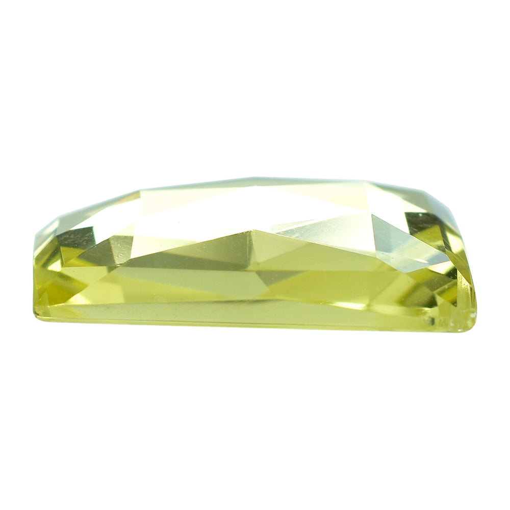 LEMON QUARTZ ROSE CUT FANCY CAB 20X17MM 10.77CTS.
