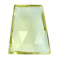 LEMON QUARTZ ROSE CUT FANCY CAB 20X17MM 10.77CTS.