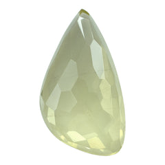 LEMON QUARTZ IRREGULAR FACET FANCY CAB 22X12MM 8.75CTS.