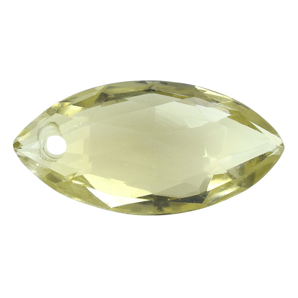 LEMON QUARTZ ROSE CUT BRIOLETTE MARQUISE (FULL DRILL) 16X8MM 4.06 Cts.