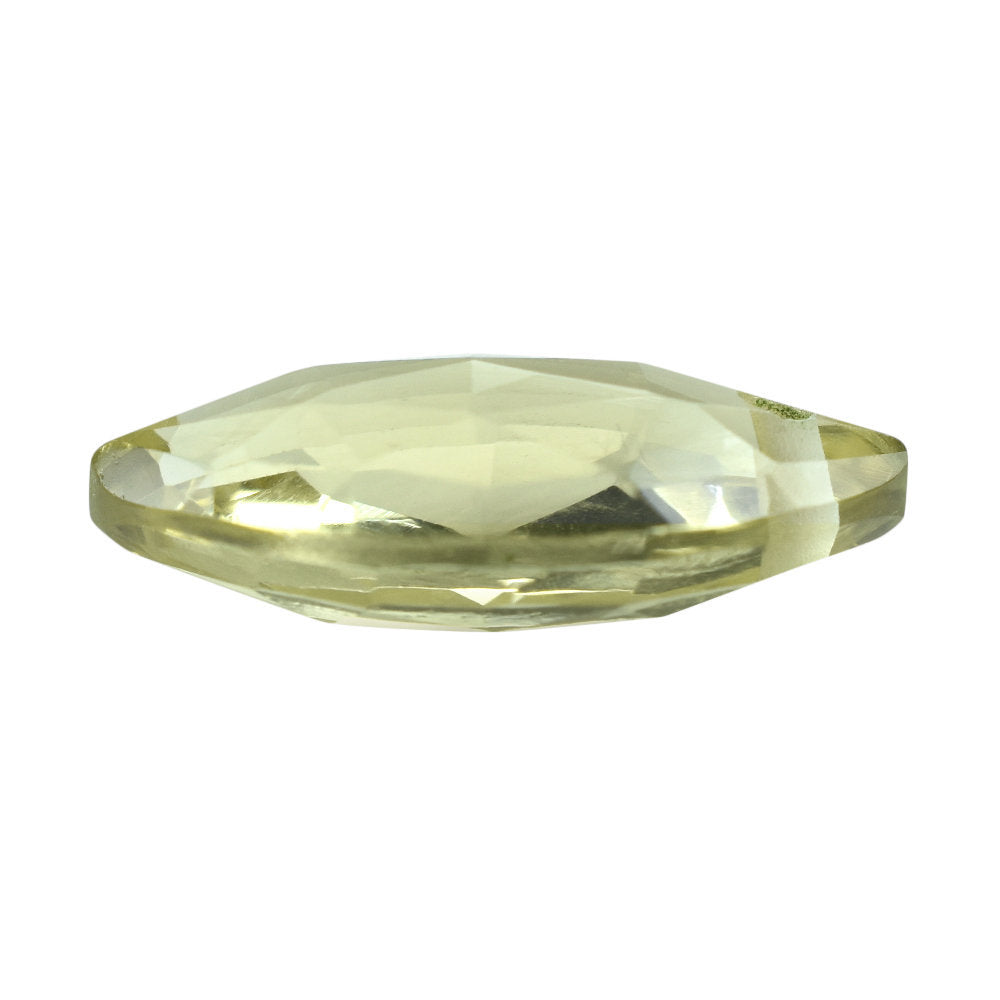 LEMON QUARTZ ROSE CUT BRIOLETTE MARQUISE (FULL DRILL) 16X8MM 4.06 Cts.