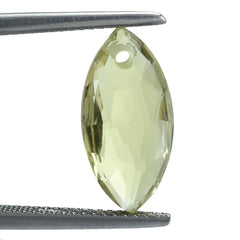 LEMON QUARTZ ROSE CUT BRIOLETTE MARQUISE (FULL DRILL) 16X8MM 4.06 Cts.