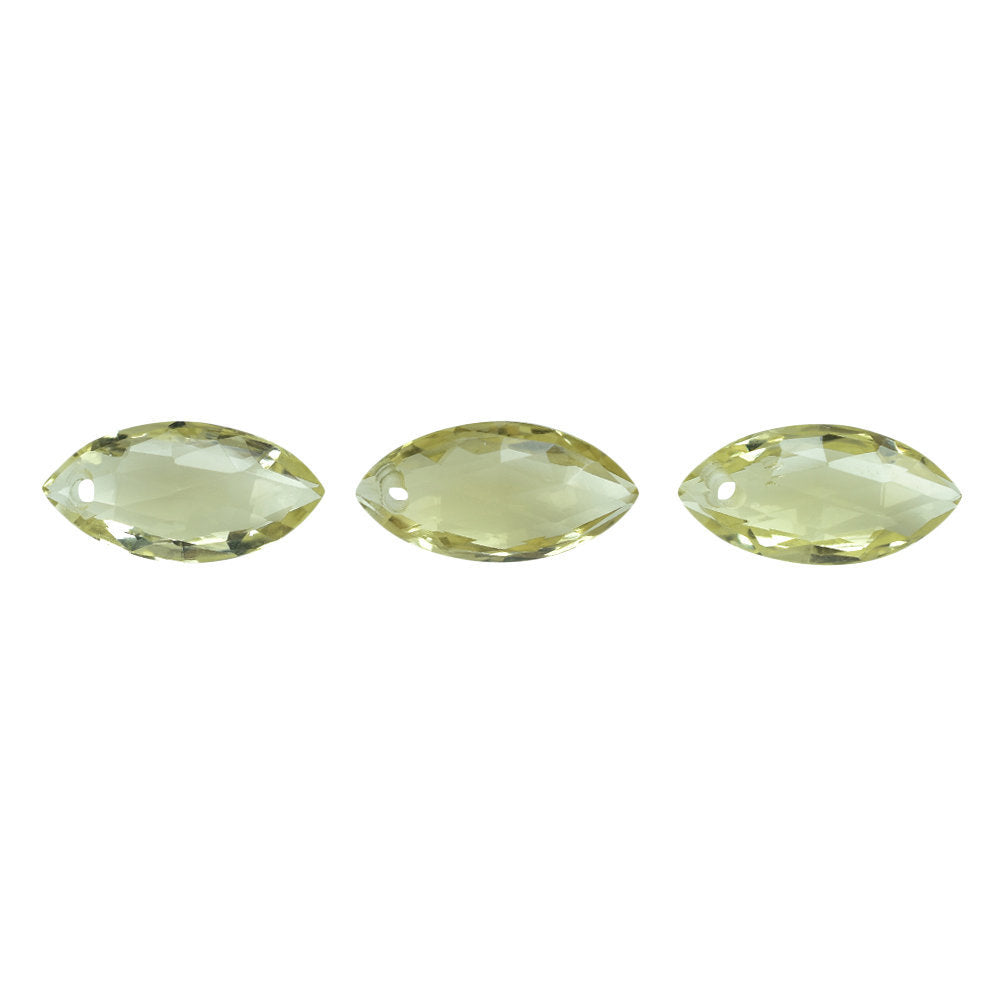 LEMON QUARTZ ROSE CUT BRIOLETTE MARQUISE (FULL DRILL) 16X8MM 4.06 Cts.