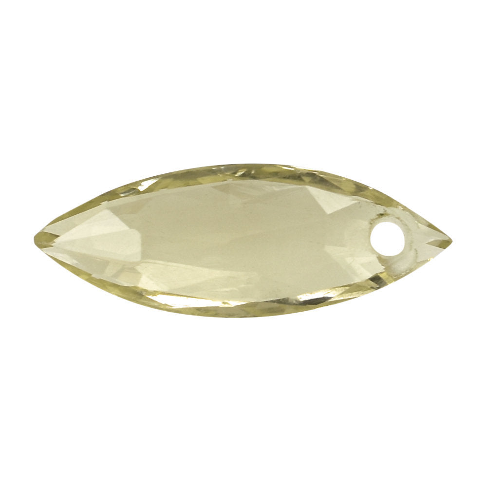 LEMON QUARTZ ROSE CUT BRIOLETTE MARQUISE (FULL DRILL) 16X6MM 2.38CTS.