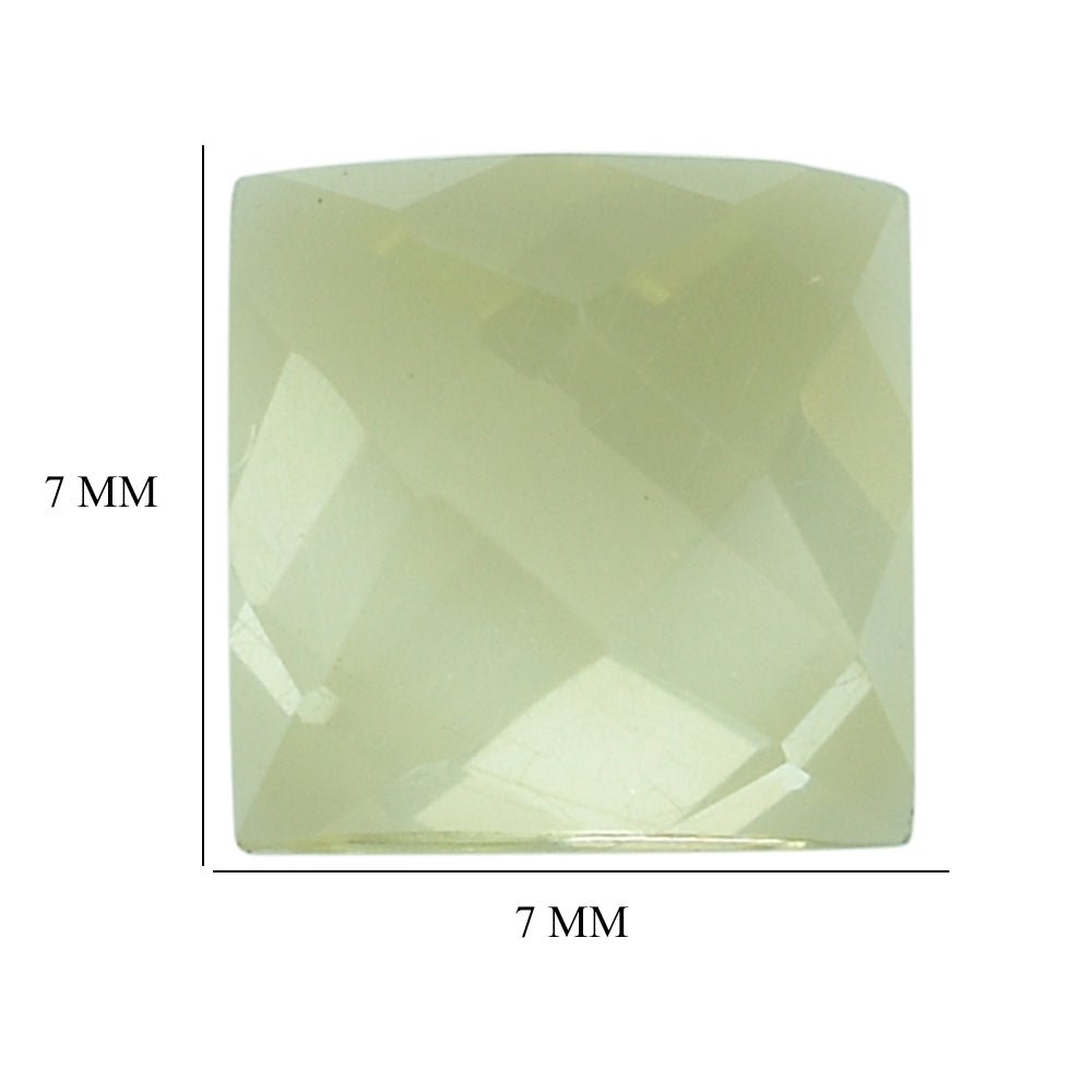 LEMON QUARTZ CHECKER SQUARE CAB 7MM 1.54CTS.