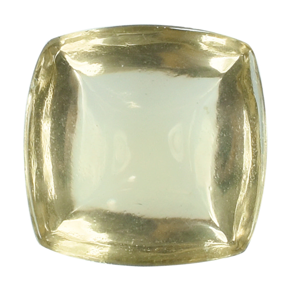 LEMON QUARTZ PYRAMID SQUARE CAB 10MM 4.16CTS.